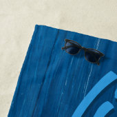 Het leven is beter bij Lake Blue Wood Personalized Strandlaken (In situ)
