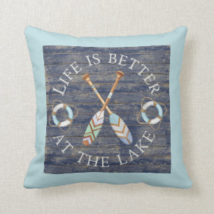 Het leven is beter bij LakeThrow Pillow Kussen