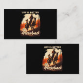 Het leven is beter bij paardensportrennen. visitekaartje (Voorkant / Achterkant)