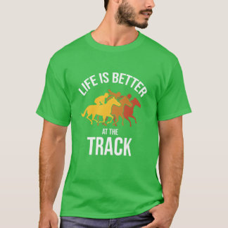 Het leven is beter bij Racerack Horse Racing Horvi T-shirt