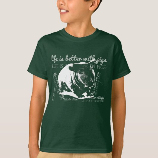 Het leven is beter bij varkens T-Shirt (Voorkant)
