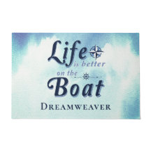 Het leven is beter blauw-boot welkom