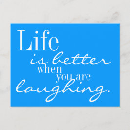 Het leven is beter briefkaart