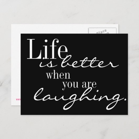 Het leven is beter briefkaart (Voorkant / Achterkant)