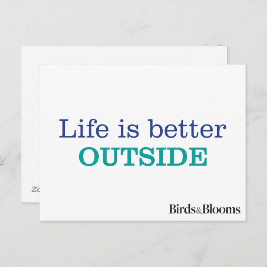 Het leven is beter buiten briefkaart (Voorkant / Achterkant)