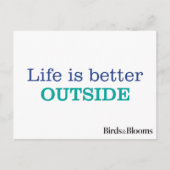 Het leven is beter buiten briefkaart (Voorkant)