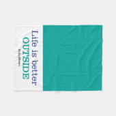 Het leven is beter buiten fleece deken (Voorkant (Horizontaal))