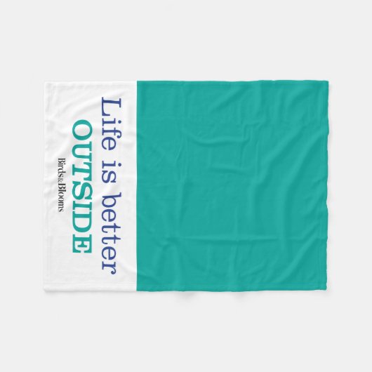 Het leven is beter buiten fleece deken (Voorkant (Horizontaal))