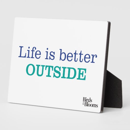 Het leven is beter buiten fotoplaat (Zijkant)