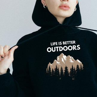 Het leven is beter buiten Mountain Hoodie