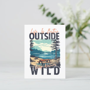 Het leven is beter buiten - Natuur Adventure Briefkaart
