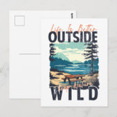 Het leven is beter buiten - Natuur Adventure Briefkaart (Voorkant / Achterkant)