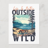 Het leven is beter buiten - Natuur Adventure Briefkaart (Voorkant)