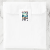 Het leven is beter buiten - Natuur Adventure Vierkante Sticker (Tas)