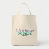 Het leven is beter buiten tote bag (Voorkant)
