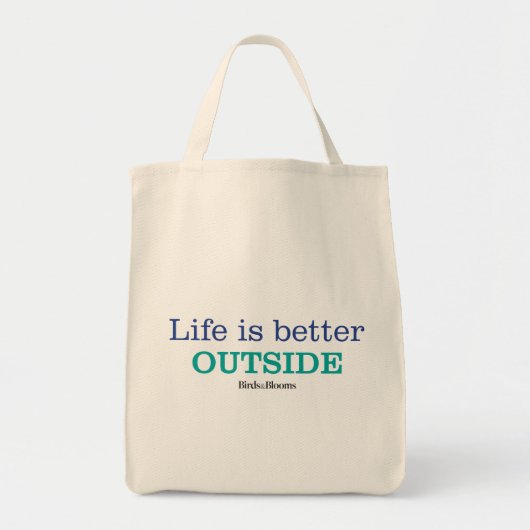 Het leven is beter buiten tote bag (Voorkant)