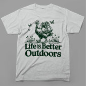 Het Leven Is Beter Buitenshuis Grappige Wandelende Tri-Blend Shirt