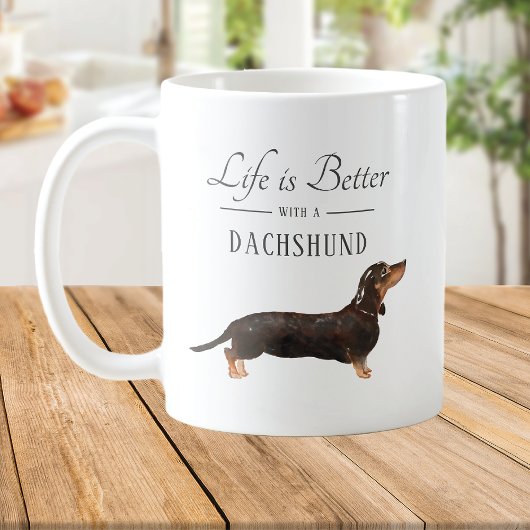Het leven is beter Dachshund Koffiemok