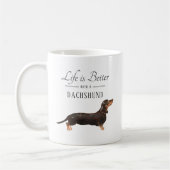 Het leven is beter Dachshund Koffiemok (Links)