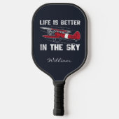 Het leven is beter dan het pensioen van piloten pickleball paddle (Achterkant)