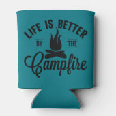 Het leven is beter door de kampvuur blikjeskoeler (Achterkant)