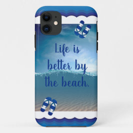Het leven is beter door de strand Case-Mate iPhone case