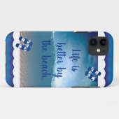 Het leven is beter door de strand Case-Mate iPhone case (Achterkant (horizontaal))