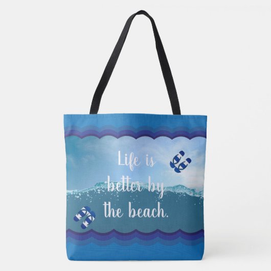 Het leven is beter door de strand tote bag (Voorkant)