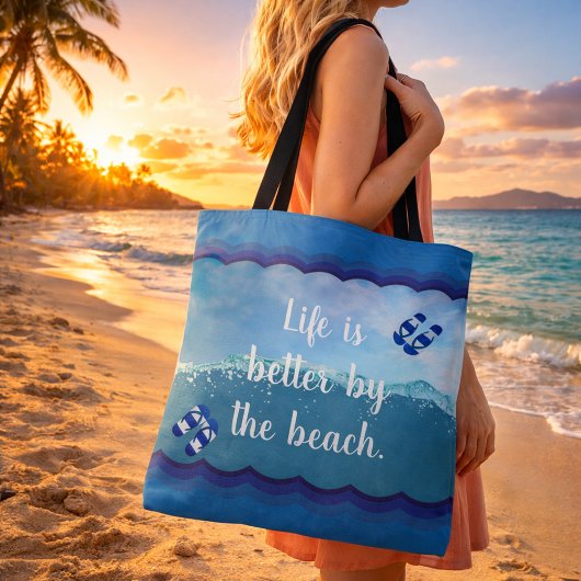 Het leven is beter door de strand tote bag