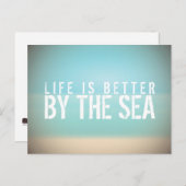 Het leven is beter door het Zee Beach Landscape Br Briefkaart (Voorkant / Achterkant)