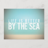 Het leven is beter door het Zee Beach Landscape Br Briefkaart (Voorkant)