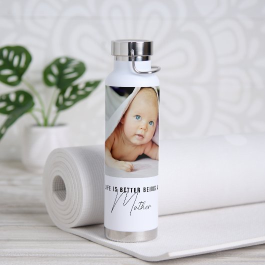 Het leven is beter een moederfoto te zijn waterfles (Yoga)