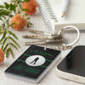 Het leven is Beter Golfer Monogram Zwart Groen Dou Sleutelhanger (Voorkant Rechts)