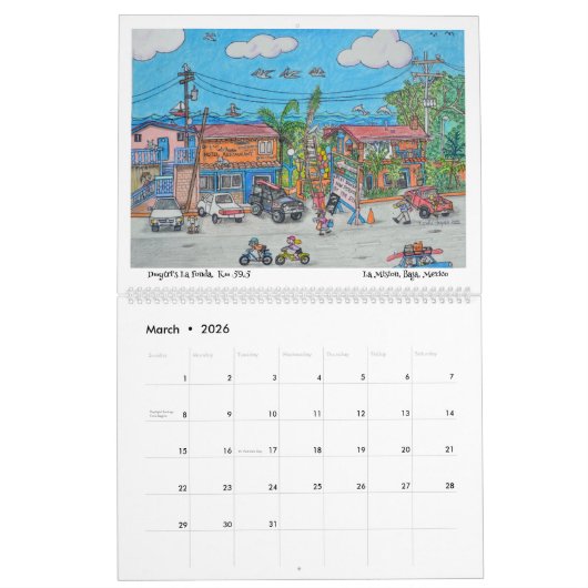 Het leven is beter in Baja Kalender (Mar 2026)