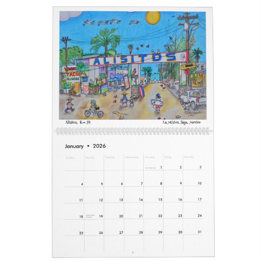 Het leven is beter in Baja Kalender (Jan 2026)