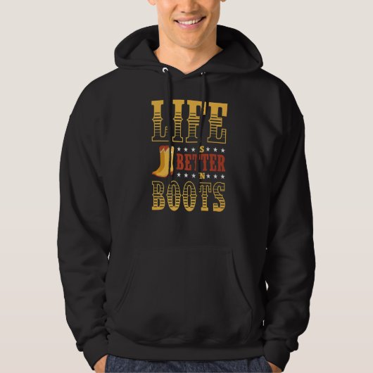 Het leven is beter in Boots Line Dance Dancing Hoodie (Voorkant)