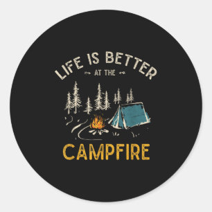 Het leven is beter in Camper C. Ronde Sticker