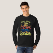 Het leven is beter in de aanslaggolven t-shirt (Voorkant volledig)