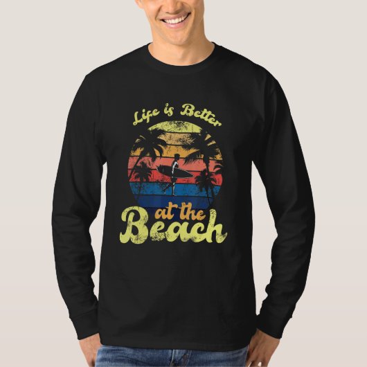 Het leven is beter in de aanslaggolven t-shirt (Voorkant)