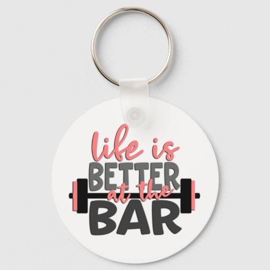Het leven is beter in de bar Sleutelhanger (Voorkant)