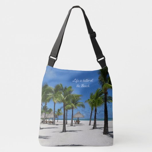Het leven is beter in de Beach Canvas tas (Voorkant)