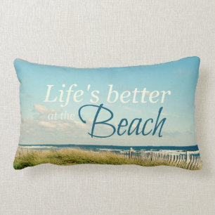 HET LEVEN IS BETER IN DE BEACH FOTO PILLOW KUSSEN