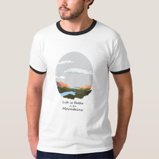 Het leven is beter in de berg T-Shirt (Voorkant)
