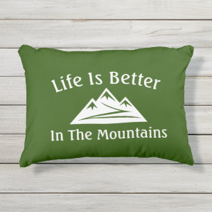 Het leven is beter in de bergen buitenkussen