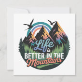 Het leven is beter in de bergen - Natuur Adventure (Voorkant)