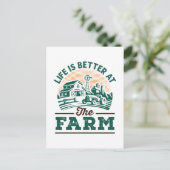 Het leven is beter in de Boerderij Briefkaart (Staand voorkant)