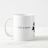 Het leven is beter in de boerderij koffie-mok koffiemok (Links)