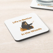 Het leven is beter in de Bossen op een Bier Onderzetter (Linkerzijde)