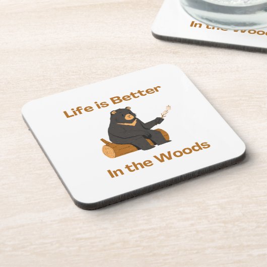 Het leven is beter in de Bossen op een Bier Onderzetter (Linkerzijde)