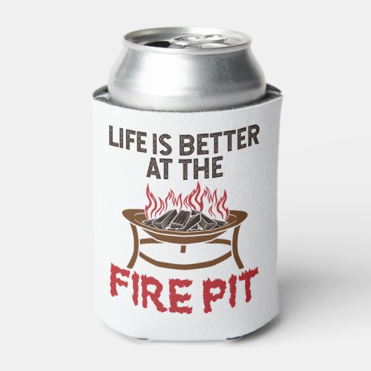 Het leven is beter in de brandpas blikjeskoeler (Blikje Voorkant)